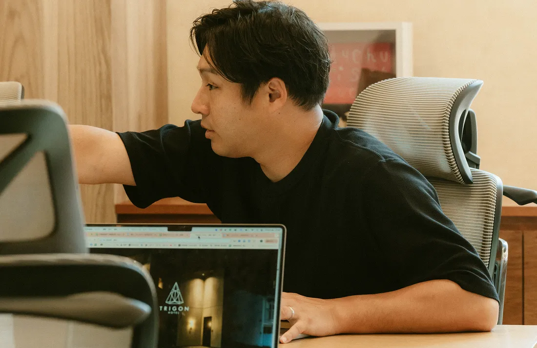 橋本の仕事風景